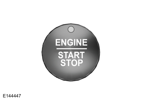 bouton d'arrêt de démarrage du moteur de voiture sur fond de cuir