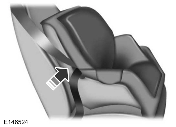 Installing Child Safety Seat - Grasp the Lap Portion