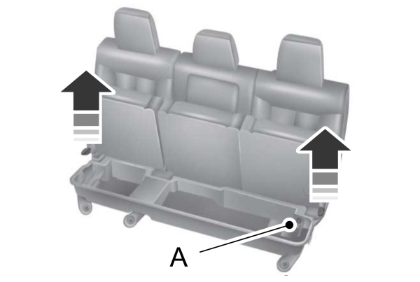 Lift the Lever and Flip Up the Seat Cushion