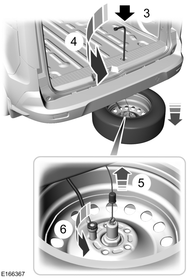 Removing the Spare Wheel