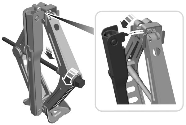 Remove Hex Nut and Lower the Jack