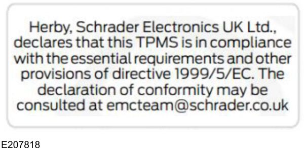 Radio Frequency Certification for European Union - Tire Pressure Monitoring System