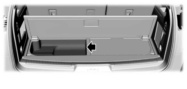 Rear Under Floor Storage Cover Open