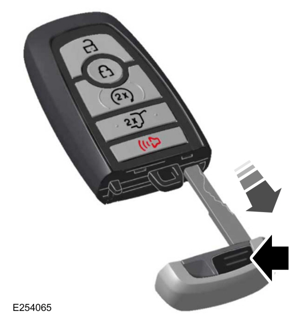 Button to Release the Key Blade