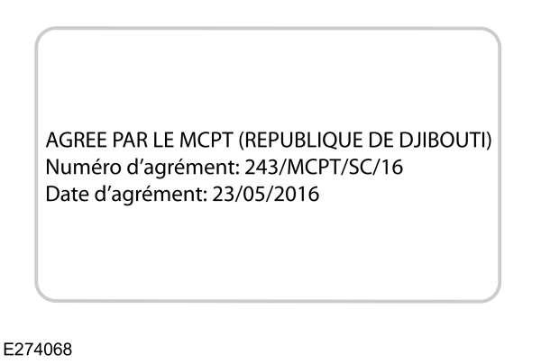 Radio Frequency Certification for Djibouti - Passive Anti-Theft System