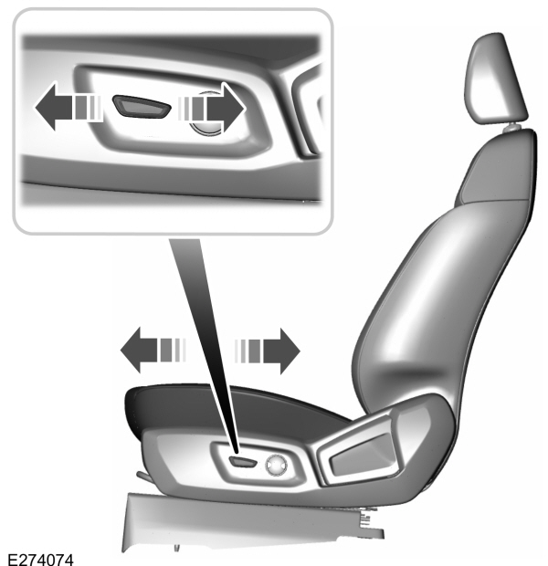 Adjusting the Power Seat - Forward/Backward