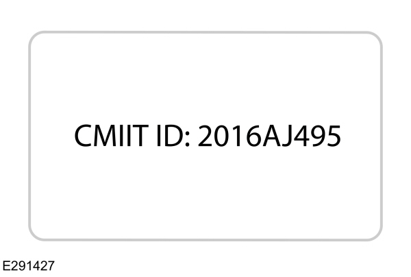 Radio Frequency Certification for China - SYNC 3 Label