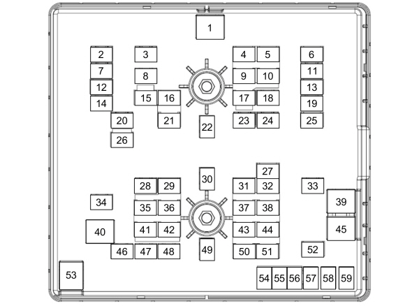 Caja auxiliar para 6 o 12 fusibles (sólo Positivo)