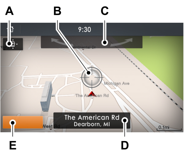 Navigation Recenter Screen