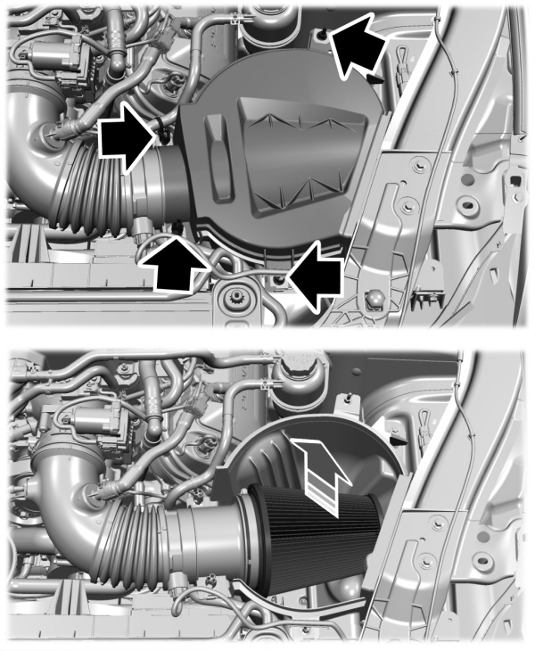 Engine Air Filter Cover Removal