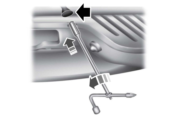 Changing a Road Wheel - Spare Tire Removal