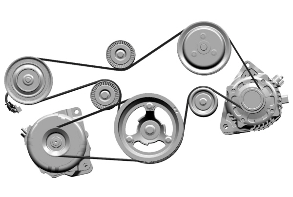 Dual Alternator Drive Belt  Routing