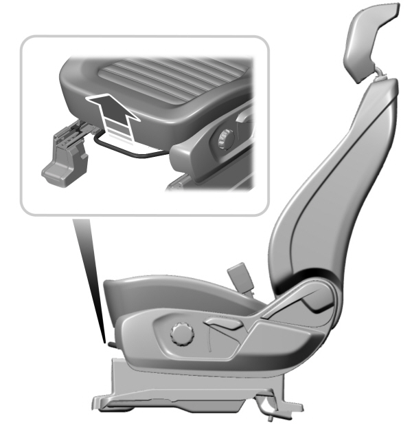 Adjusting the Seat - Forward/Backward