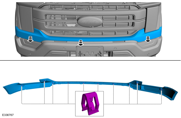 Ford F-150 Lightning 2021 F150 Lariat 502A bumper removal Hel