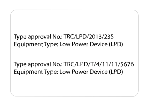 Radio Frequency Certification for Jordan - Keys and Remote Control