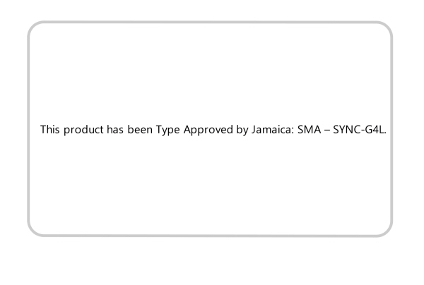 Radio Frequency Certification for Jamaica - SYNC 4L