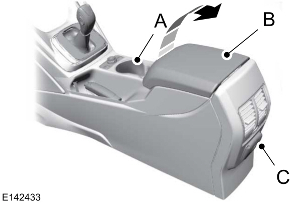 Open Center Console Storage Compartment