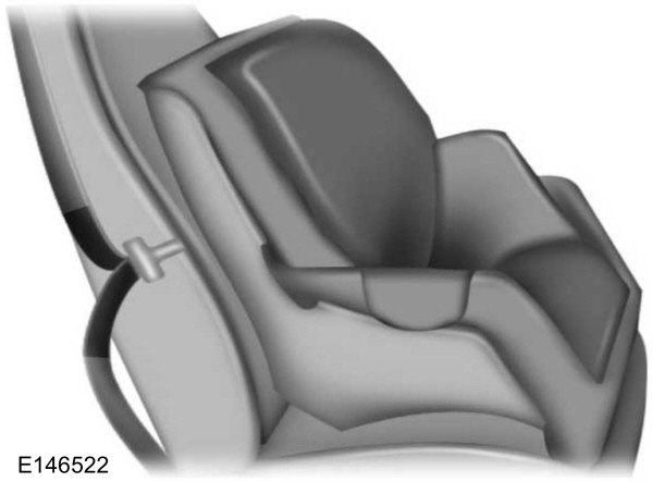 Installing Child Safety Seat - Grasp the Shoulder Belt
