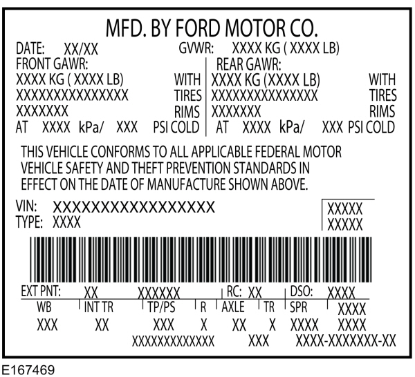 Vehicle Certification Label