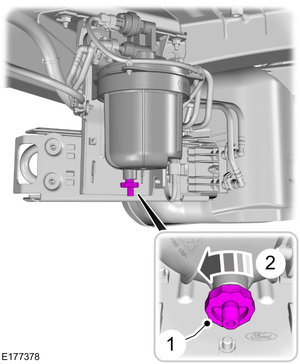 Maintenance - Draining the Fuel Filter Water Trap - 3.2L Power Stroke Diesel