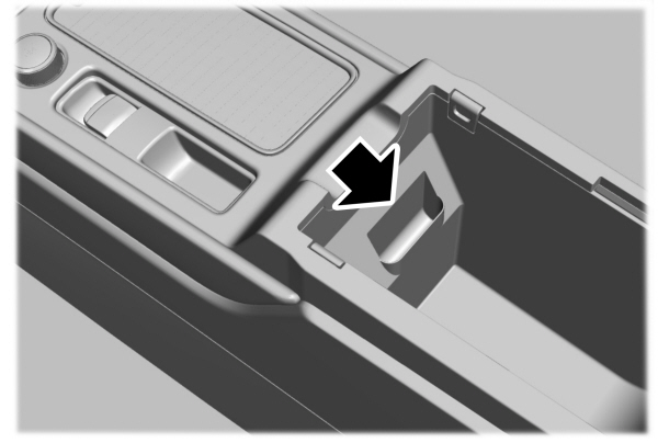 Key Back-up Location in Center Console