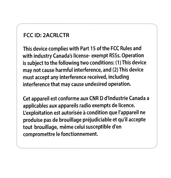 Radio Frequency Certification for USA - Connected Touch Radio